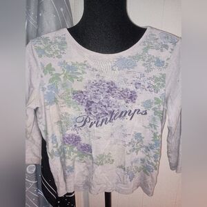 Whimsical Floral top size medium Nichole Miller